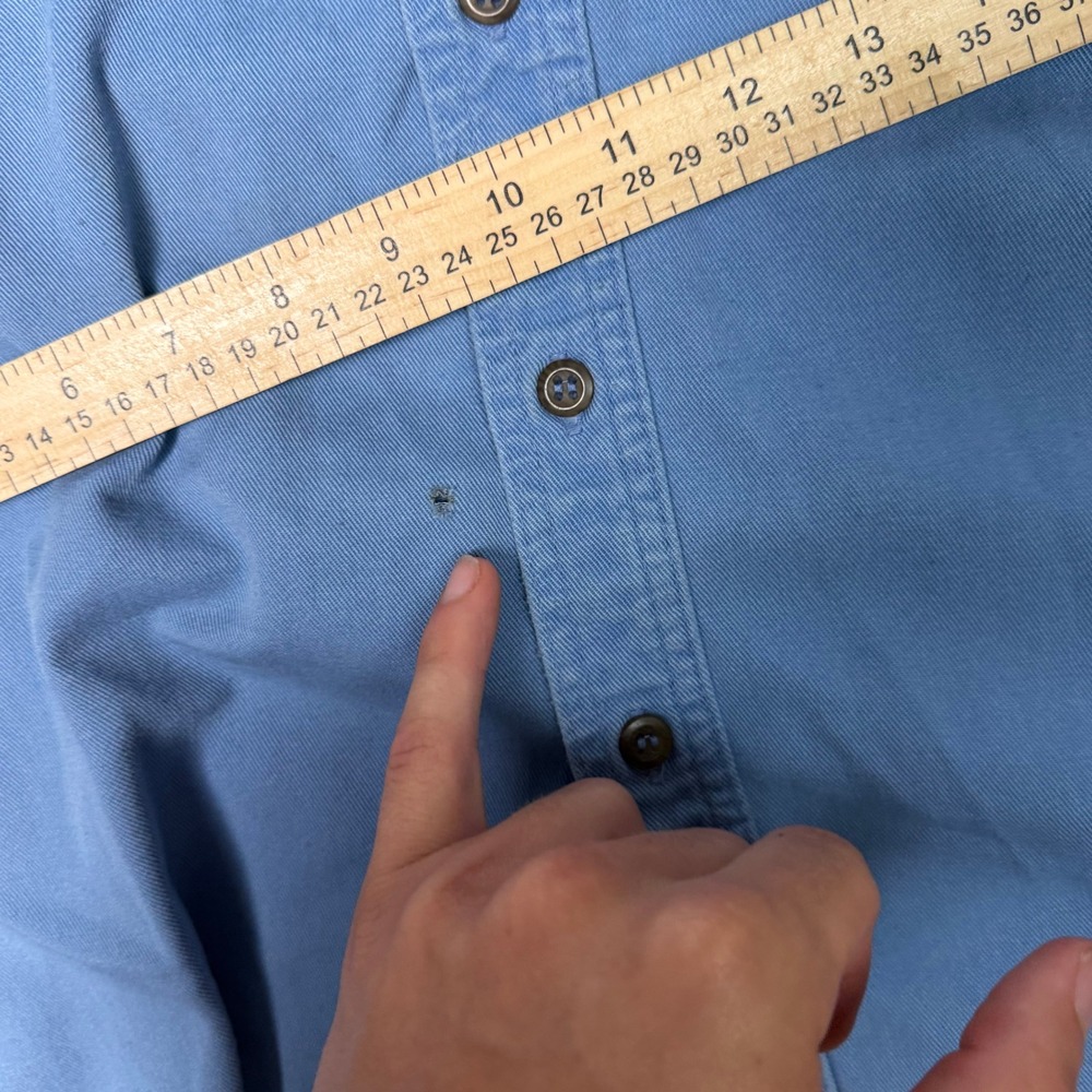 Workrite FR Button Down Shirt Mens XL Blue Flame Resistant CAT 2 Westex - Picture 8 of 11